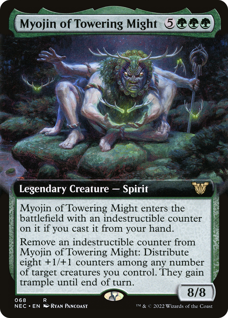 Image of Myojin of Towering Might (Extended Art) [Kamigawa: Neon Dynasty Commander]