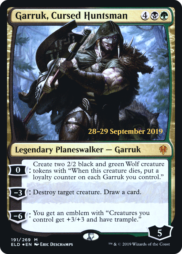 Image of Garruk, Cursed Huntsman [Throne of Eldraine Prerelease Promos]