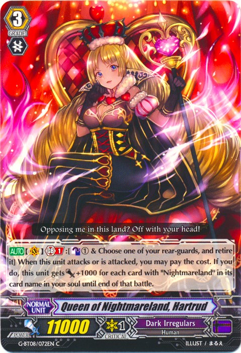 Image of Queen of Nightmareland, Hartrud (G-BT08/072EN) [Absolute Judgment]