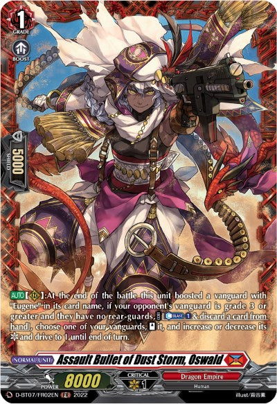Image of Assault Bullet of Dust Storm, Oswald (FR) (D-BT07/FR02EN) [Raging Flames Against Emerald Storm]