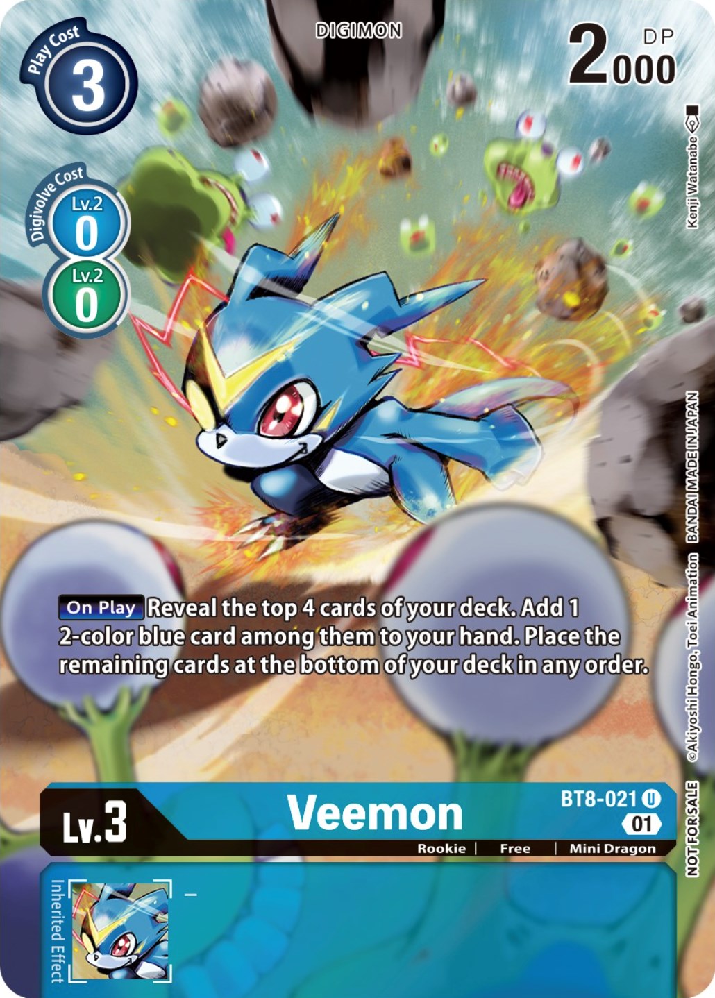 Image of Veemon [BT8-021] (Dimensional Phase Pre-Release Pack) [New Awakening Promos]