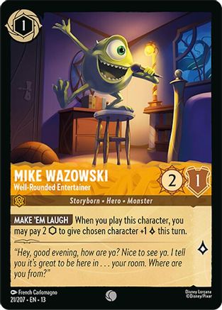 Image of Mike Wazowski - Well-Rounded Entertainer (21/207) - Attack of the Vine Cold Foil