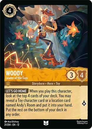 Image of Woody - Leader of the Toys (21/204) - Wilds Unknown Cold Foil