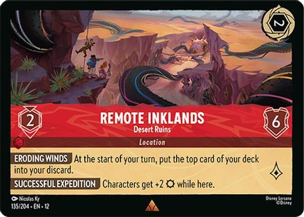 Image of Remote Inklands - Desert Ruins (135/204) - Wilds Unknown Cold Foil