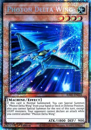 Image of Photon Delta Wing (Starlight Rare) (RA05-EN026) - Rarity Collection 5 1st Edition