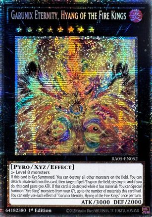 Image of Garunix Eternity, Hyang of the Fire Kings (Starlight Rare) (RA05-EN052) - Rarity Collection 5 1st Edition