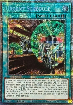 Image of Urgent Schedule (Starlight Rare) (RA05-EN064) - Rarity Collection 5 1st Edition
