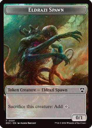 Image of Eldrazi Spawn // Worm Double-Sided Token (SOC-1 // 26) - Commander: Secrets of Strixhaven