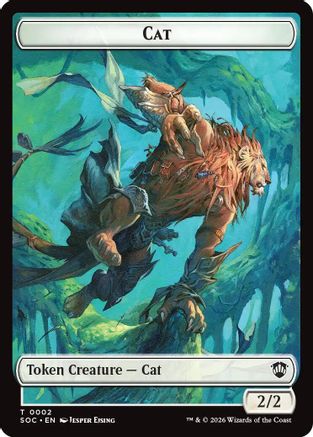 Image of Cat // Inkling (0022) Double-Sided Token (SOC-2 // 22) - Commander: Secrets of Strixhaven Foil