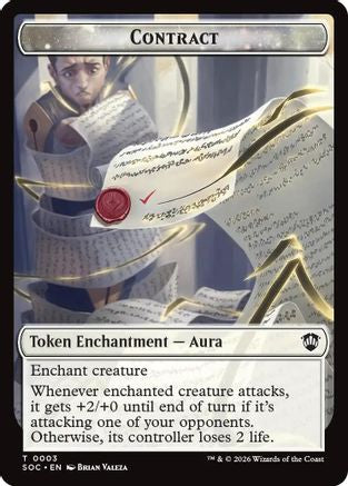 Image of Contract // Copy Double-Sided Token (SOC-3 // 1) - Commander: Secrets of Strixhaven