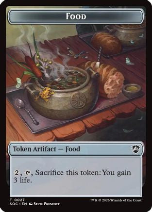 Image of Food //  Frog Lizard Double-Sided Token (SOC-27 // 16) - Commander: Secrets of Strixhaven