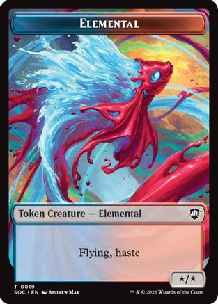 Image of Elemental (0019) // Copy Double-Sided Token (SOC-19 // 1) - Commander: Secrets of Strixhaven