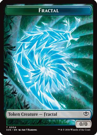 Image of Fractal (0004) // Elemental (0002) Double-Sided Token (SOS-4 // 2) - Secrets of Strixhaven