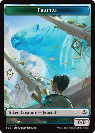 Image of Fractal (0005) // Pest (0009) Double-Sided Token (SOS-5 // 9) - Secrets of Strixhaven