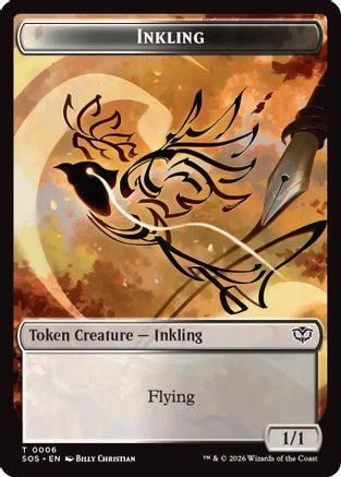 Image of Inkling (0006) // Spirit (0010) Double-Sided Token (SOS-6 // 10) - Secrets of Strixhaven