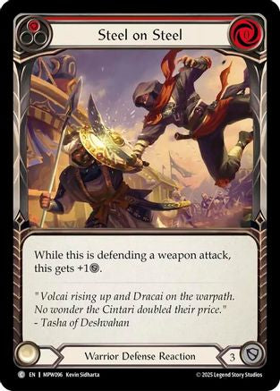 Image of Steel on Steel (Red) (MPW096) - Mastery Pack Warrior Rainbow Foil