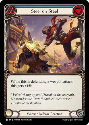 Image of Steel on Steel (Yellow) (MPW097) - Mastery Pack Warrior Rainbow Foil