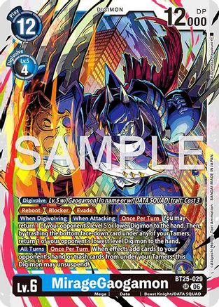 Image of MirageGaogamon (BT25-029) - Dual Revolution Foil