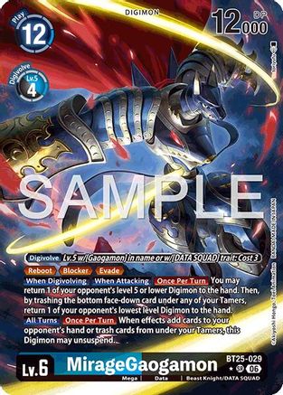 Image of MirageGaogamon (Alternate Art) (BT25-029) - Dual Revolution Foil
