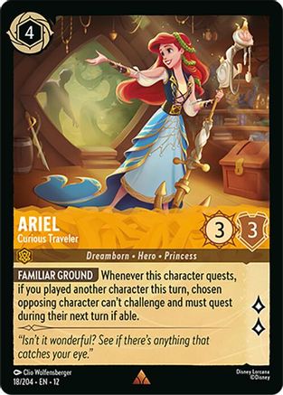 Image of Ariel - Curious Traveler (18/204) - Wilds Unknown Cold Foil