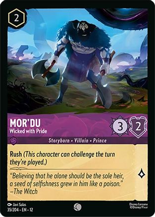Image of Mor'du - Wicked with Pride (35/204) - Wilds Unknown Cold Foil