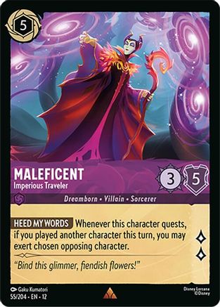 Image of Maleficent - Imperious Traveler (55/204) - Wilds Unknown Cold Foil