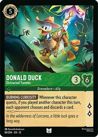 Image of Donald Duck - Distracted Traveler (84/204) - Wilds Unknown Cold Foil
