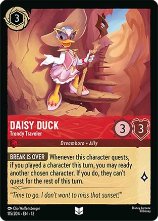 Image of Daisy Duck - Trendy Traveler (115/204) - Wilds Unknown Cold Foil
