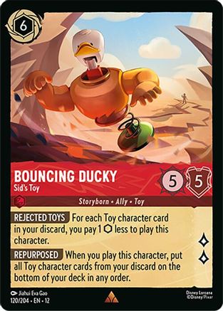 Image of Bouncing Ducky - Sid's Toy (120/204) - Wilds Unknown Cold Foil