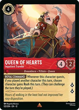 Image of Queen of Hearts - Impatient Traveler (122/204) - Wilds Unknown