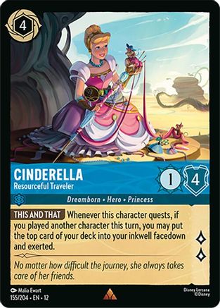 Image of Cinderella - Resourceful Traveler (155/204) - Wilds Unknown Cold Foil