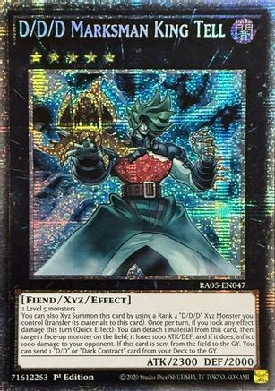 Image of D/D/D Marksman King Tell (Starlight Rare) (RA05-EN047) - Rarity Collection 5 1st Edition
