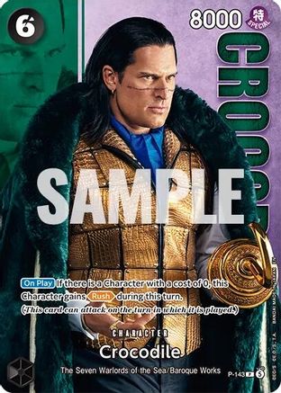 Image of Crocodile - P-143 (Premium Card Collection -Live Action Edition Vol.2 Baroque Works-) (P-143) - One Piece Promotion Cards Foil