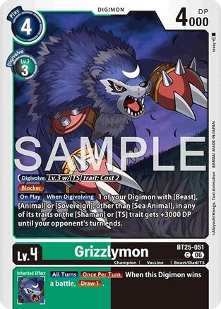 Image of Grizzlymon - BT25-051 (BT25-051) - Dual Revolution