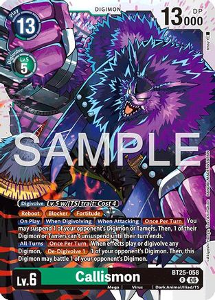 Image of Callismon (BT25-058) - Dual Revolution Foil