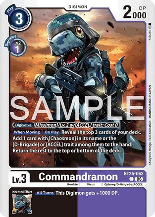 Image of Commandramon (BT25-063) - Dual Revolution