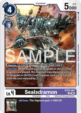 Image of Sealsdramon (BT25-067) - Dual Revolution