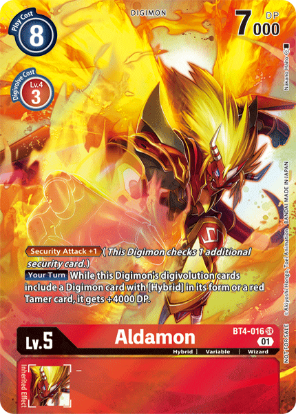 Image of Aldamon [BT4-016] (1-Year Anniversary Box Topper) [Promotional Cards]