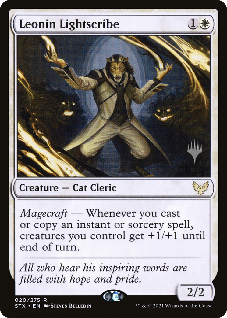 Image of Leonin Lightscribe (Promo Pack) [Strixhaven: School of Mages Promos]