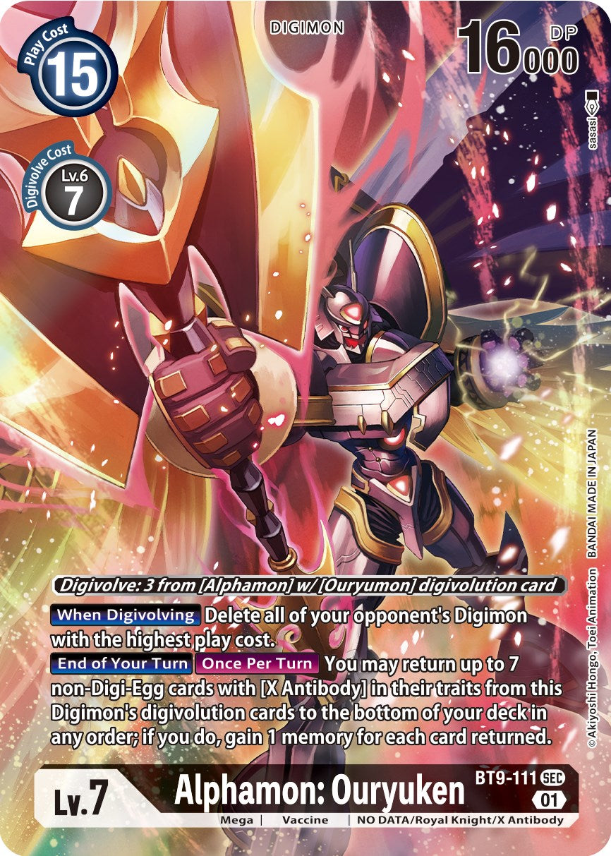 Image of Alphamon: Ouryuken [BT9-111] (Alternate Art) [X Record]