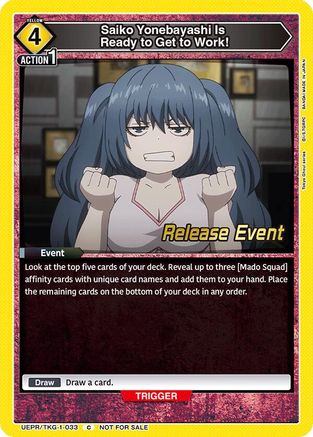 Image of Saiko Yonebayashi Is Ready to Get to Work! (UEPR/TKG-1-033) - UE18BT Tokyo Ghoul Release Event