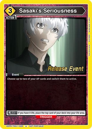 Image of Sasaki's Seriousness (UEPR/TKG-1-028) - UE18BT Tokyo Ghoul Release Event