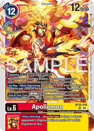 Image of Apollomon (BT25-018) - Dual Revolution Foil