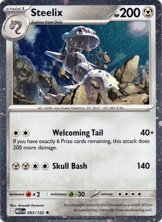 Image of Steelix 093/132  - Holofoil Miscellaneous Cards & Products - Rare