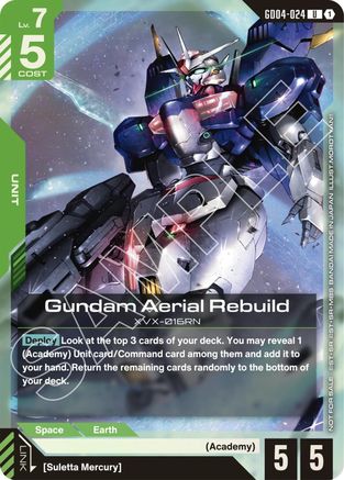 Image of Gundam Aerial Rebuild (GD04 Release Event) (GD04-024) - Gundam Promotional Cards Holofoil
