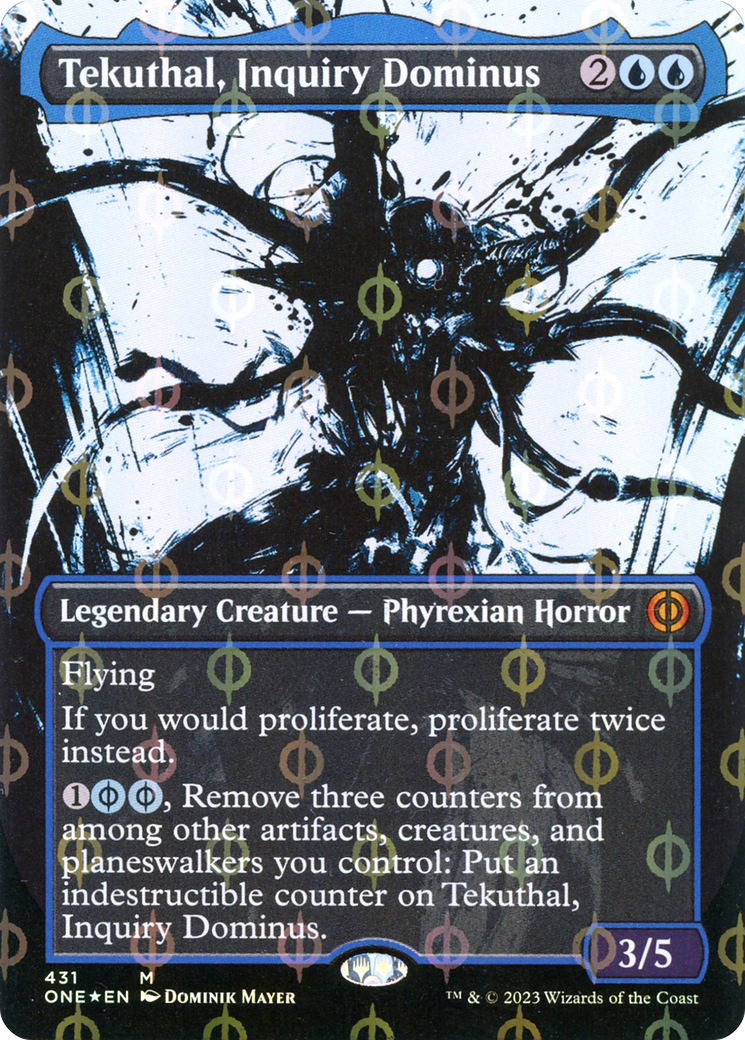 Image of Tekuthal, Inquiry Dominus (Borderless Ichor Step-and-Compleat Foil) [Phyrexia: All Will Be One]