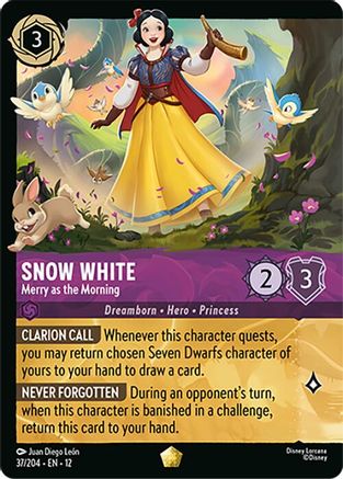 Image of Snow White - Merry as the Morning (Foil) (37/204) - Wilds Unknown Cold Foil
