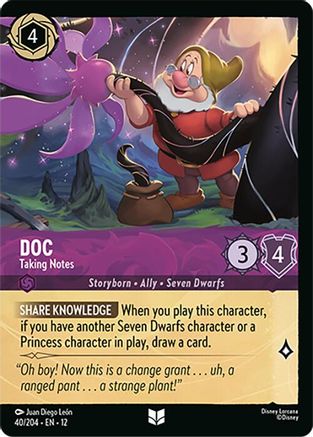 Image of Doc - Taking Notes (Foil) (40/204) - Wilds Unknown Cold Foil