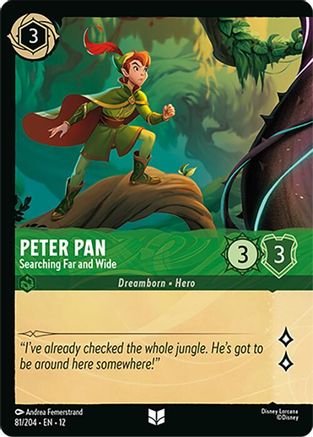 Image of Peter Pan - Searching Far and Wide (Foil) (81/204) - Wilds Unknown Cold Foil