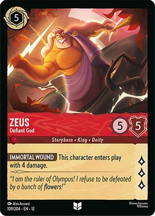 Image of Zeus - Defiant God (109/204) - Wilds Unknown